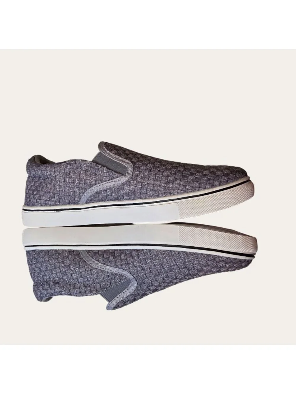 Comfortable Woven Walking Knit Slip On Shoes Heather Grey Bernie Mev Verona EU39
